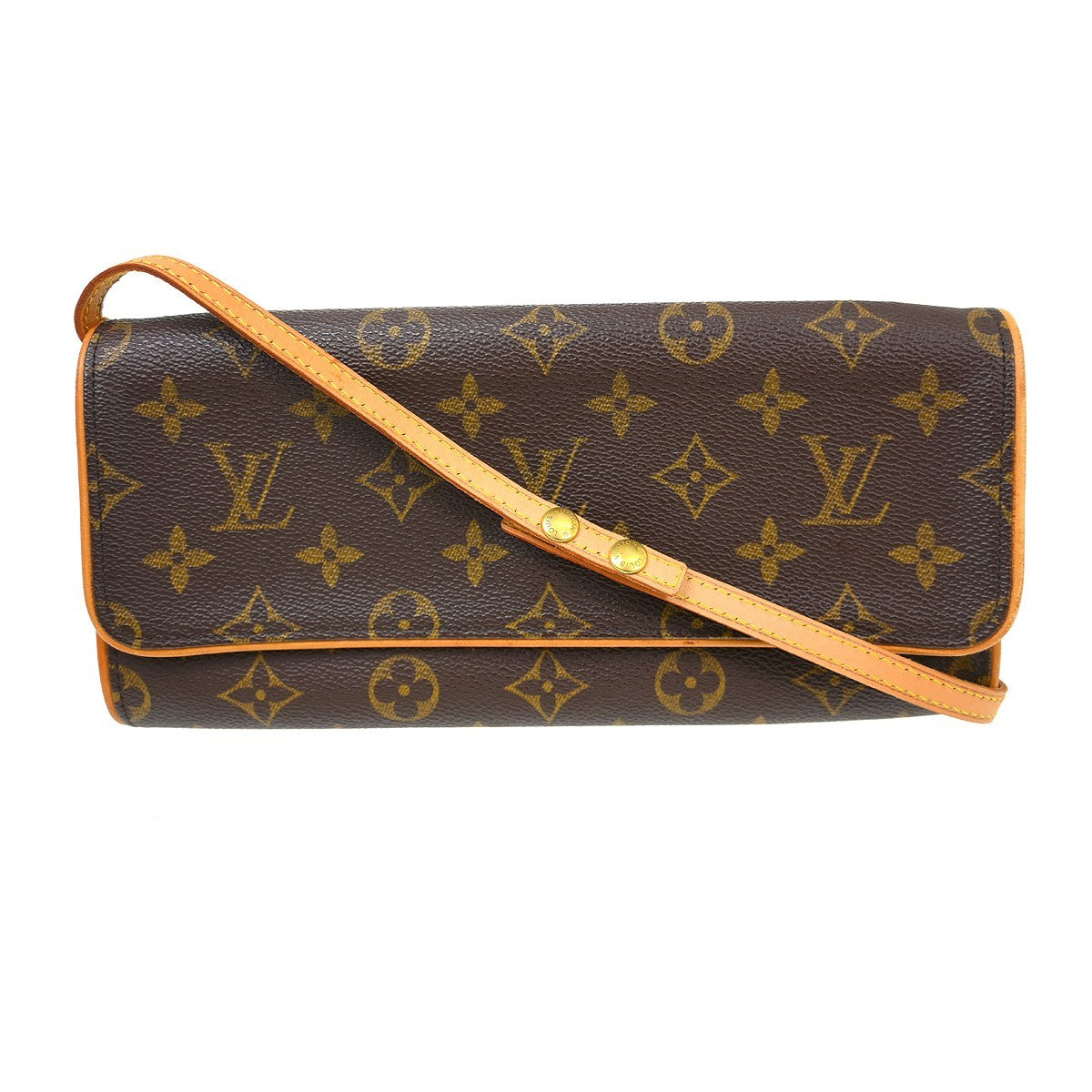 Louis Vuitton Louis Vuitton Twin Handbag Monogram Canvas Brown Canvas Clutche & Pouche Bag (Authentic Pre-Loved)