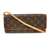 Louis Vuitton Louis Vuitton Twin Handbag Monogram Canvas Brown Canvas Clutche & Pouche Bag (Authentic Pre-Loved)