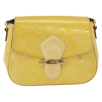 Louis Vuitton Bellflower Handbag Monogram Vernis Yellow Patent_Leather Shoulder Bag Bag (Pre-Loved)