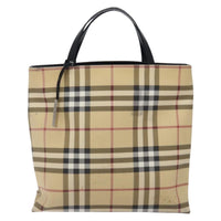 Burberry Nova Check Tote Canvas Check Pattern Beige Canvas Tote Bag Bag (Pre-Loved)