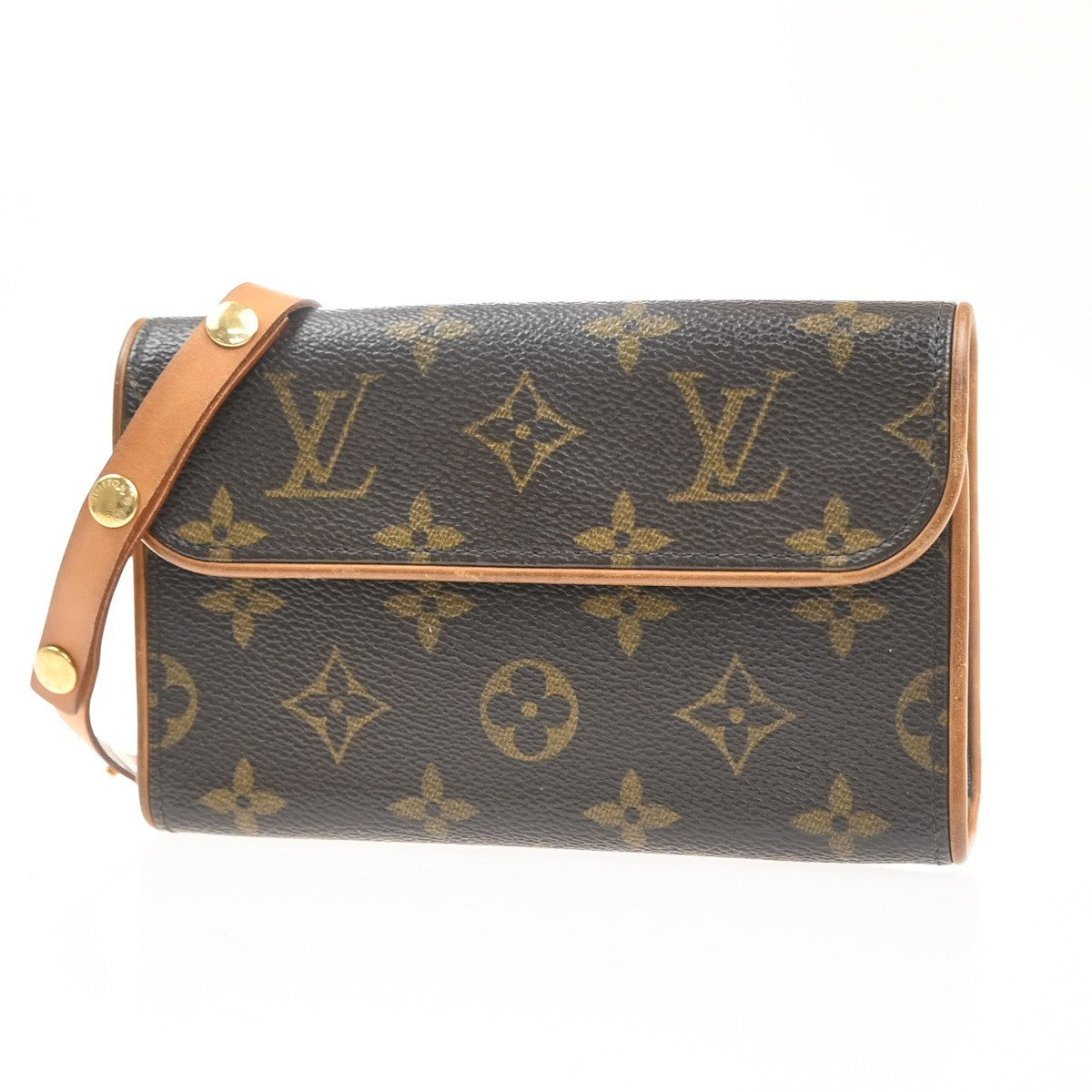 Louis Vuitton Florentine Waist Bag Monogram Canvas Brown Canvas Clutche & Pouche Bag (Pre-Loved)