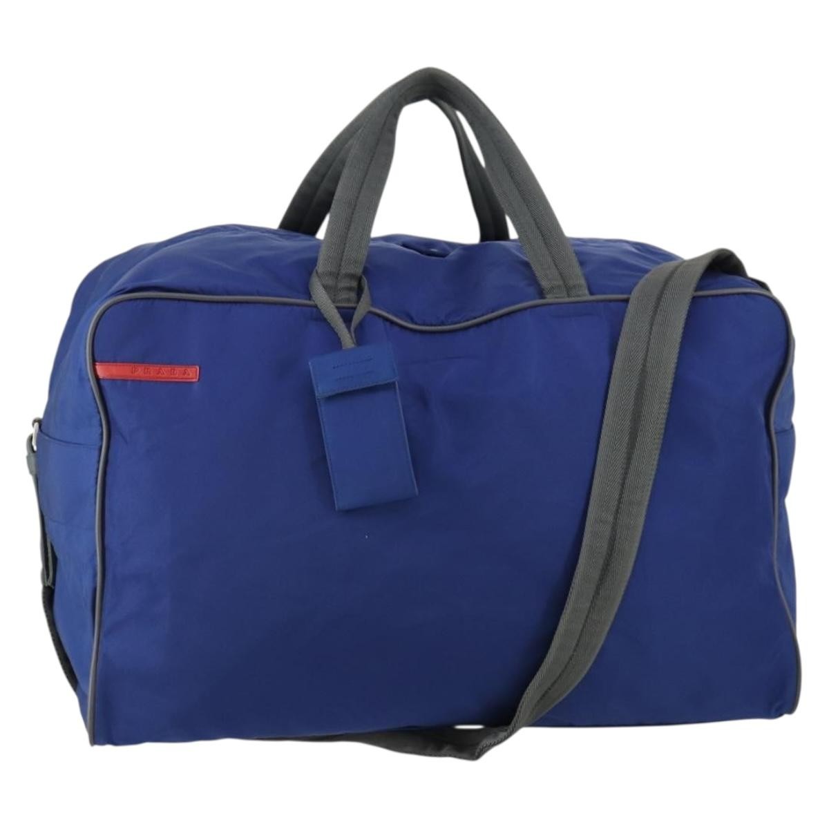 Prada Convertible Weekender Bag Tessuto Blue Nylon Travel Bag Bag (Authentic Pre-Loved)