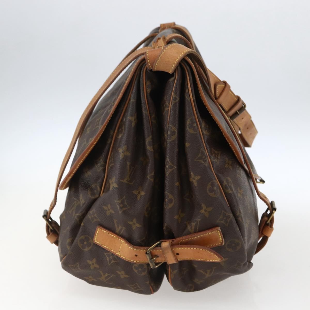 Louis Vuitton Louis Vuitton Saumur Handbag Monogram Canvas Brown Canvas Shoulder Bag Bag (Pre-Loved)