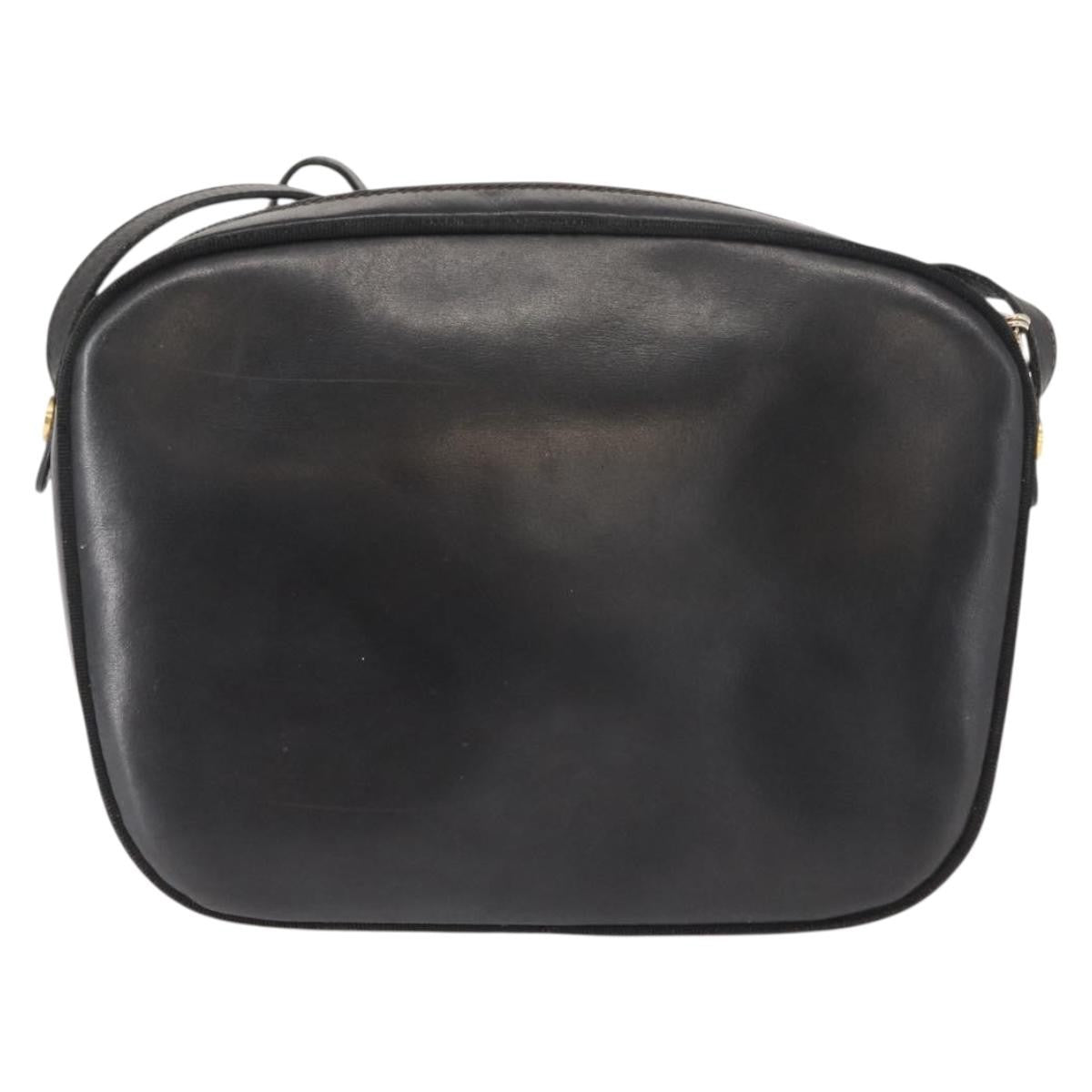 Salvatore Ferragamo Vala Shoulder Bag Leather Black Leather Shoulder Bag Bag (Authentic Pre-Loved)