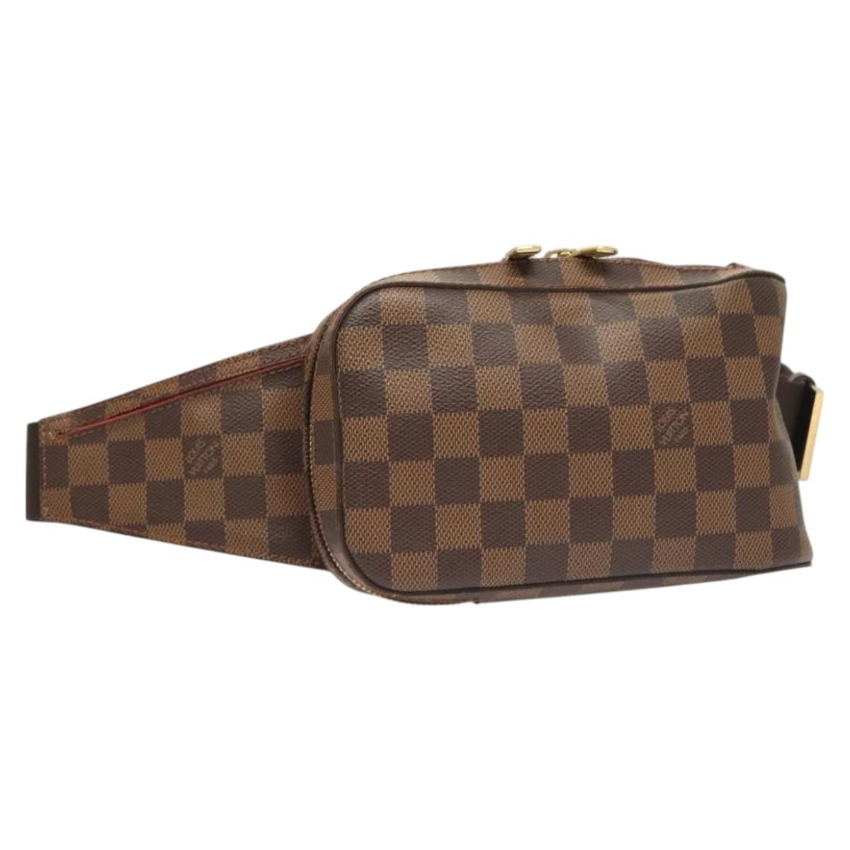 Louis Vuitton Geronimos Waist Bag Damier Brown Canvas Shoulder Bag Bag (Authentic Pre-Loved)