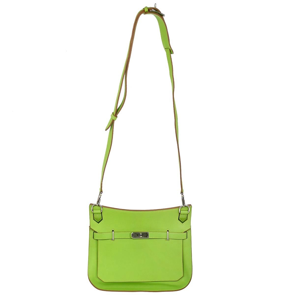 Hermes Jypsiere Bag Swift Green Leather Shoulder Bag Bag (Authentic Pre-Loved)