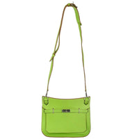 Hermes Jypsiere Bag Swift Green Leather Shoulder Bag Bag (Authentic Pre-Loved)