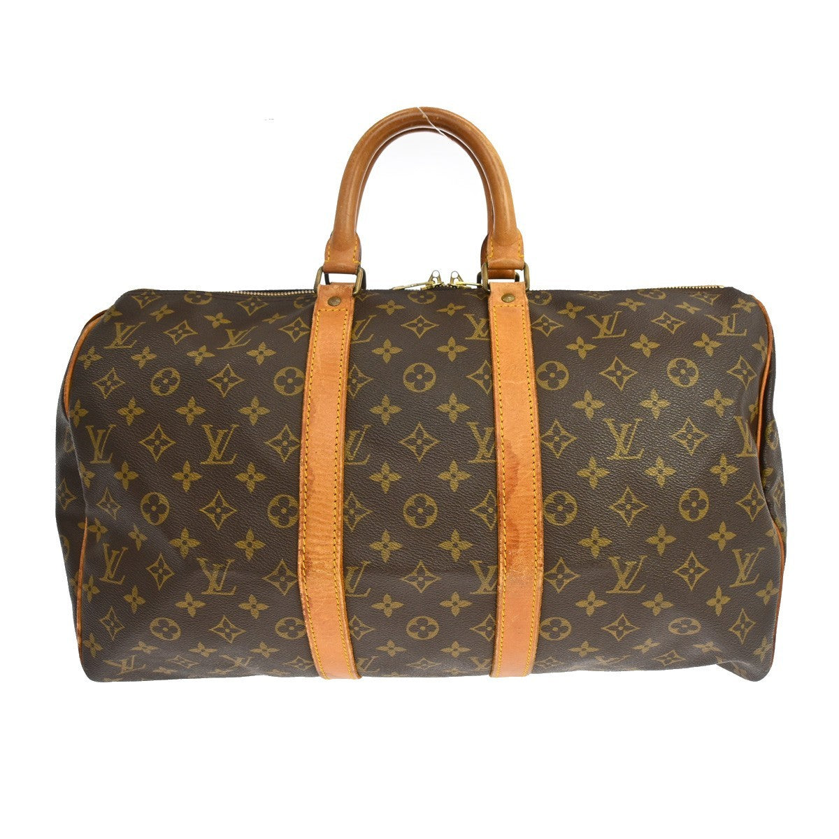 Louis Vuitton Keepall Bag Monogram Canvas Brown Canvas Travel Bag Bag (Authentic Pre-Loved)