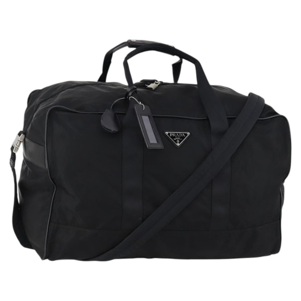 Prada Boston Bag Tessuto Black Nylon Bag (Authentic Pre-Loved)