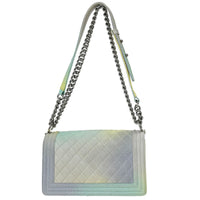 Chanel Rainbow Boy Flap Bag Quilted Painted Caviar Multicolour Leather Shoulder Bag Bag (Authentic Pre-Loved)
