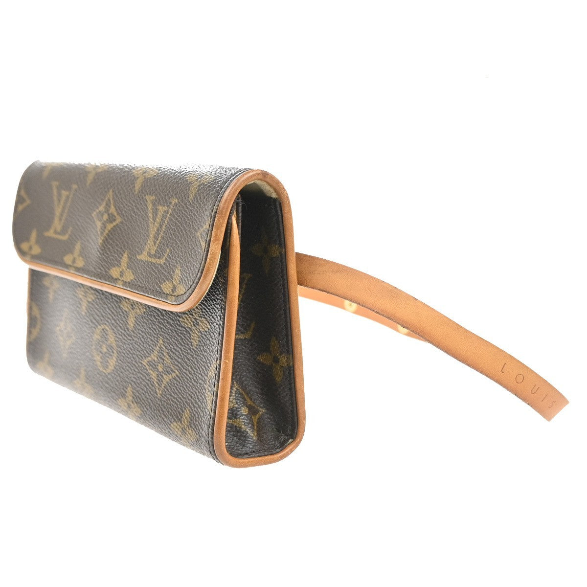 Louis Vuitton Florentine Waist Bag Monogram Canvas Brown Canvas Clutche & Pouche Bag (Pre-Loved)