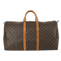 Louis Vuitton Keepall Bag Monogram Canvas Brown Canvas Travel Bag Bag (Authentic Pre-Loved)