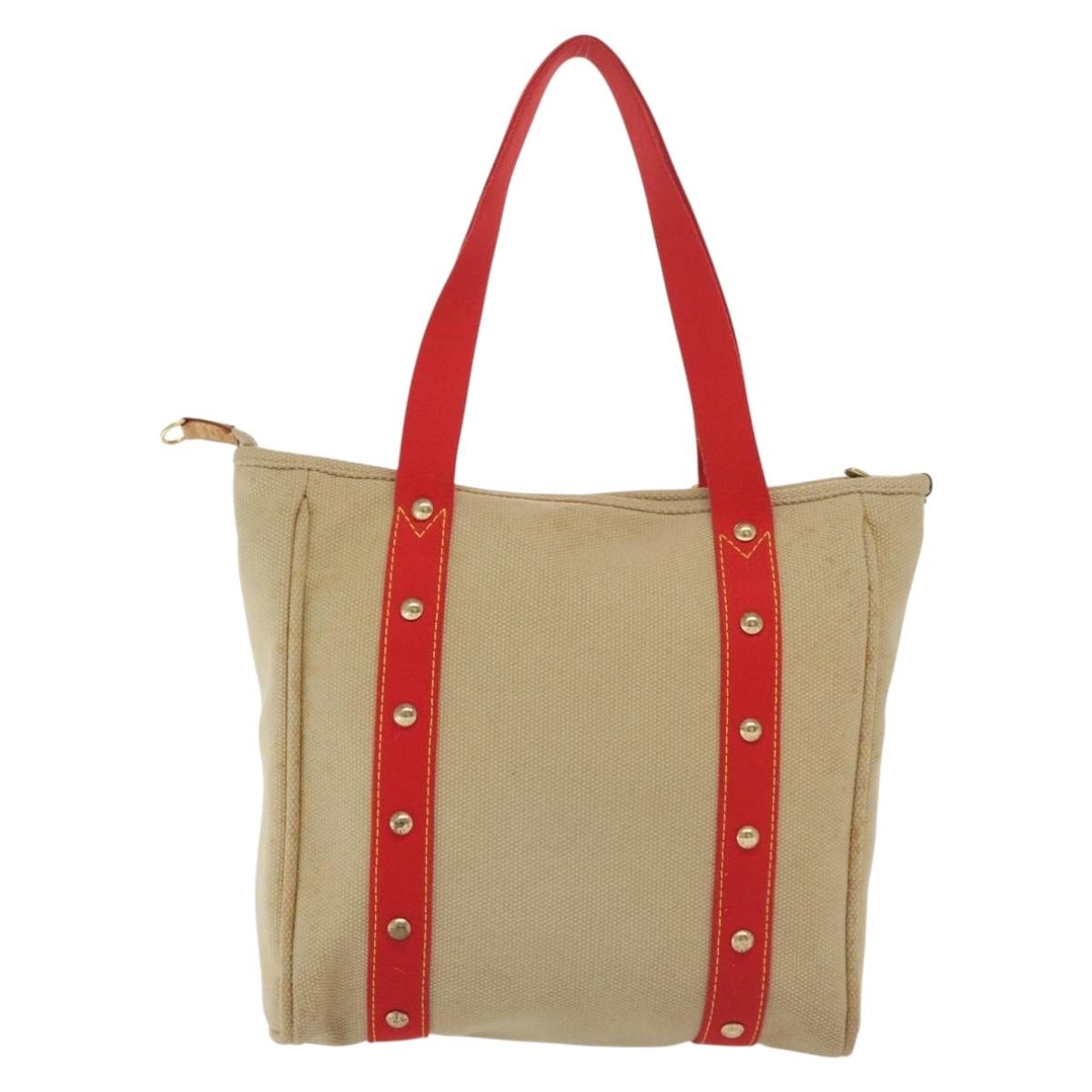 Louis Vuitton Antigua Tote Canvas Beige Canvas Tote Bag Bag (Pre-Loved)