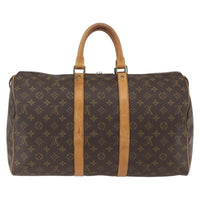 Louis Vuitton Keepall Bag Monogram Canvas Brown Canvas Travel Bag Bag (Authentic Pre-Loved)