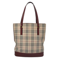 Burberry Nova Check Tote Canvas And Leather Beige Canvas Tote Bag Bag (Authentic Pre-Loved)