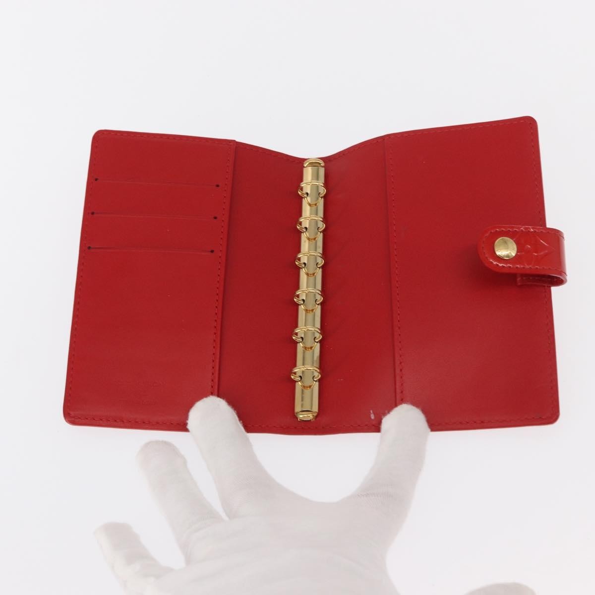Louis Vuitton Agenda Cover Patent Leather Red Patent_Leather Toiletry Case Accessory (Authentic Pre-Loved)