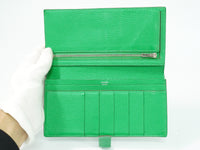 Hermes Bearn Wallet Chevre Mysore Green Leather Wallets Accessory (Pre-Loved)