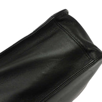Chanel Chocolate Bar Cc Tote Quilted Leather Black Leather Tote Bag Bag (Authentic Pre-Loved)