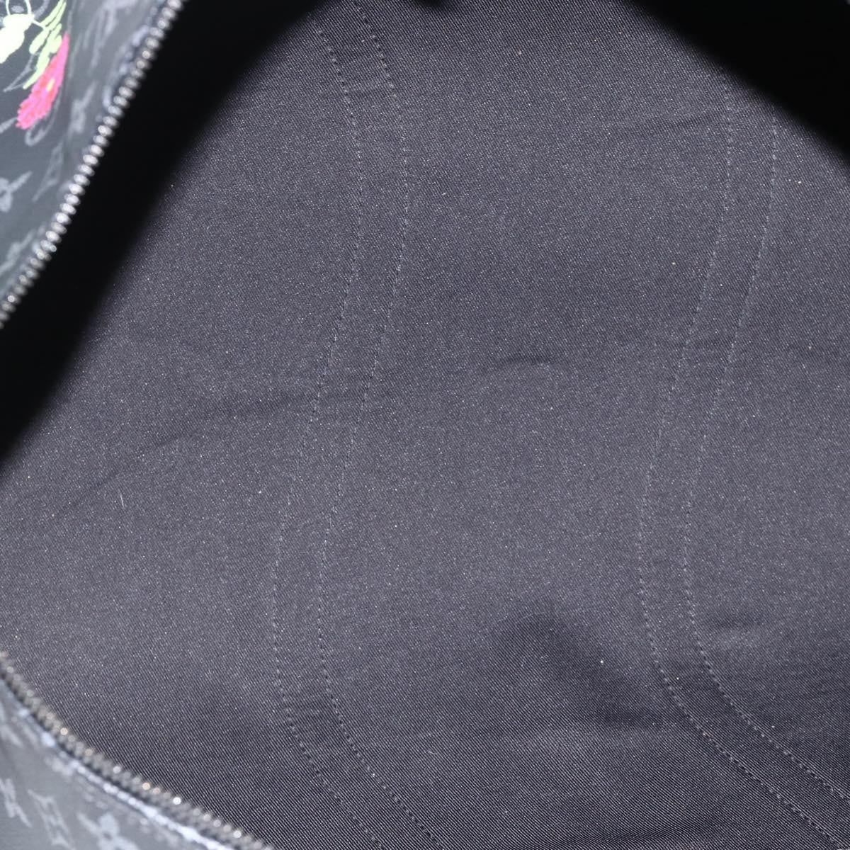 Louis Vuitton Keepall Bandouliere Bag Limited Edition Foliage Monogram Eclipse Black Canvas Travel Bag Bag (Pre-Loved)
