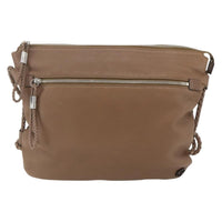 Gucci Braided Strap Zip Messenger Leather Brown Leather Shoulder Bag Bag (Pre-Loved)