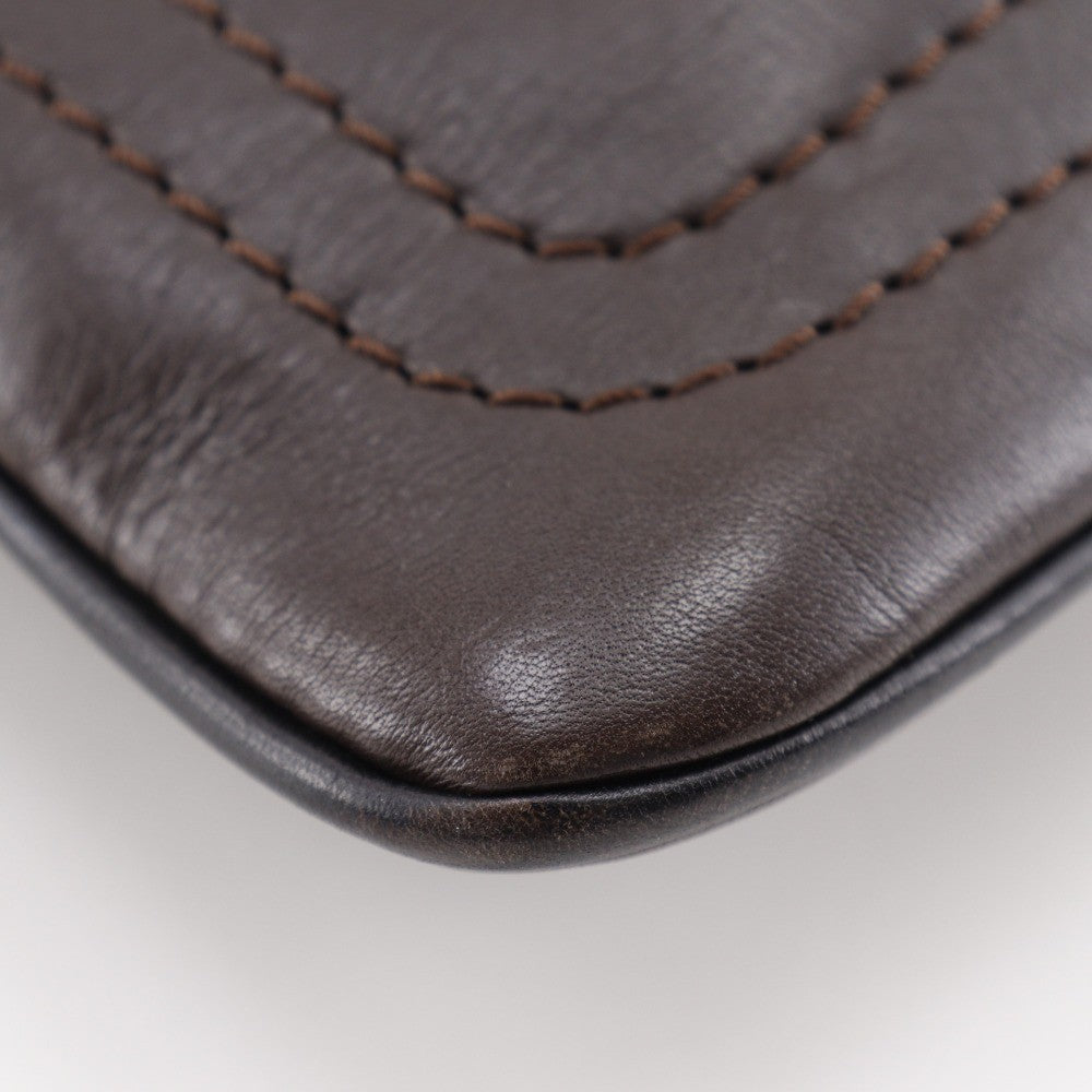 Louis Vuitton Sac Plat Crossbody Bag Utah Leather Brown Leather Shoulder Bag Bag (Pre-Loved)