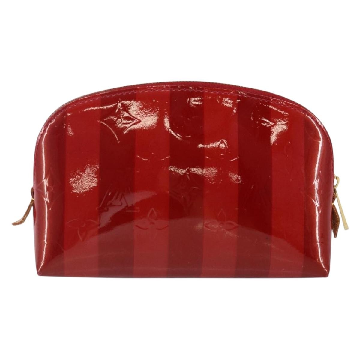 Louis Vuitton Cosmetic Pouch Electric Epi Leather Red Patent_Leather Bag (Pre-Loved)
