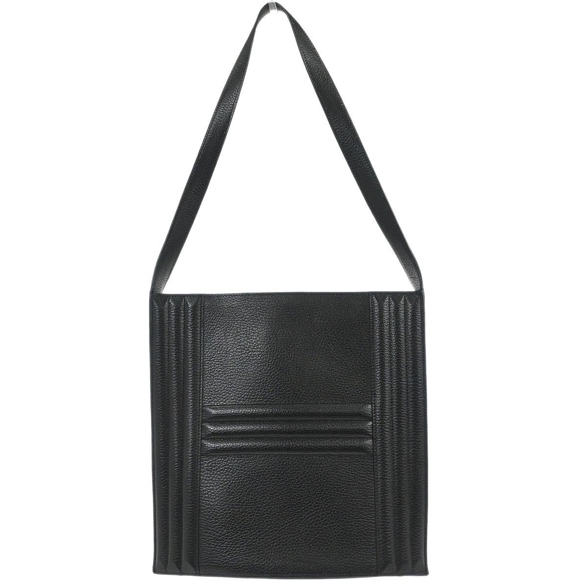 Hermes Cadena Bag Leather Black Leather Shoulder Bag Bag (Pre-Loved)