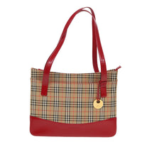 Burberry Nova Check Tote Canvas And Leather Beige Canvas Tote Bag Bag (Authentic Pre-Loved)
