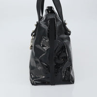 Salvatore Ferragamo Gancini Tote Patent Leather Black Patent_Leather Tote Bag Bag (Pre-Loved)