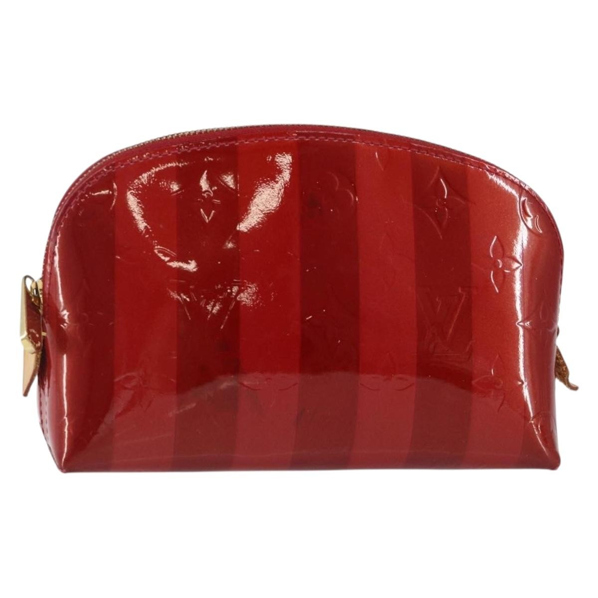 Louis Vuitton Cosmetic Pouch Electric Epi Leather Red Patent_Leather Bag (Pre-Loved)