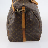 Louis Vuitton Keepall Bandouliere Bag Monogram Canvas Brown Canvas Travel Bag Bag (Authentic Pre-Loved)