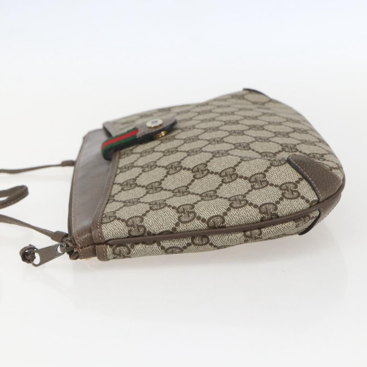 Gucci Vintage Web Crossbody Bag Gg Coated Canvas Beige Canvas Shoulder Bag Bag (Authentic Pre-Loved)