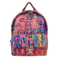 Chanel Cc Pocket Backpack Quilted Printed Foulard Multicolour Nylon Backpack Bag (Authentic Pre-Loved)