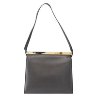 Gucci Vintage Shoulder Bag Leather Black Leather Shoulder Bag Bag (Authentic Pre-Loved)