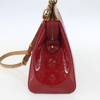 Louis Vuitton Brea Handbag Monogram Vernis Red Patent_Leather Handbag (Authentic Pre-Loved)