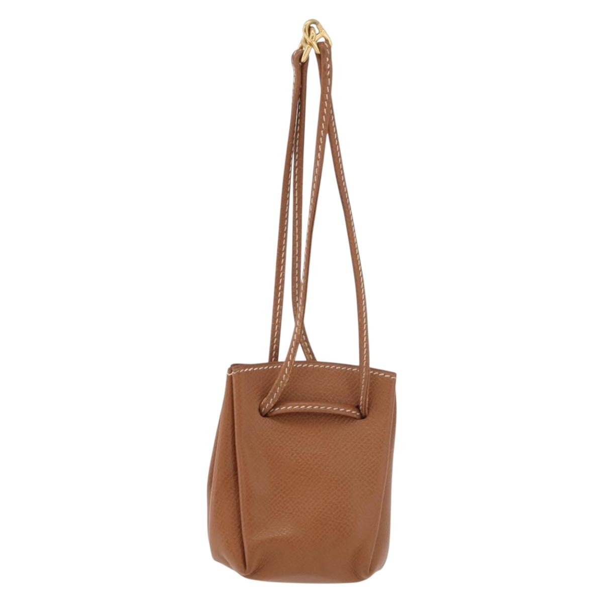 Hermes Vespa Pouch Leather Brown Leather Clutche & Pouche Bag (Authentic Pre-Loved)