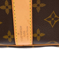 Louis Vuitton Keepall Bandouliere Bag Monogram Canvas Brown Canvas Travel Bag Bag (Pre-Loved)
