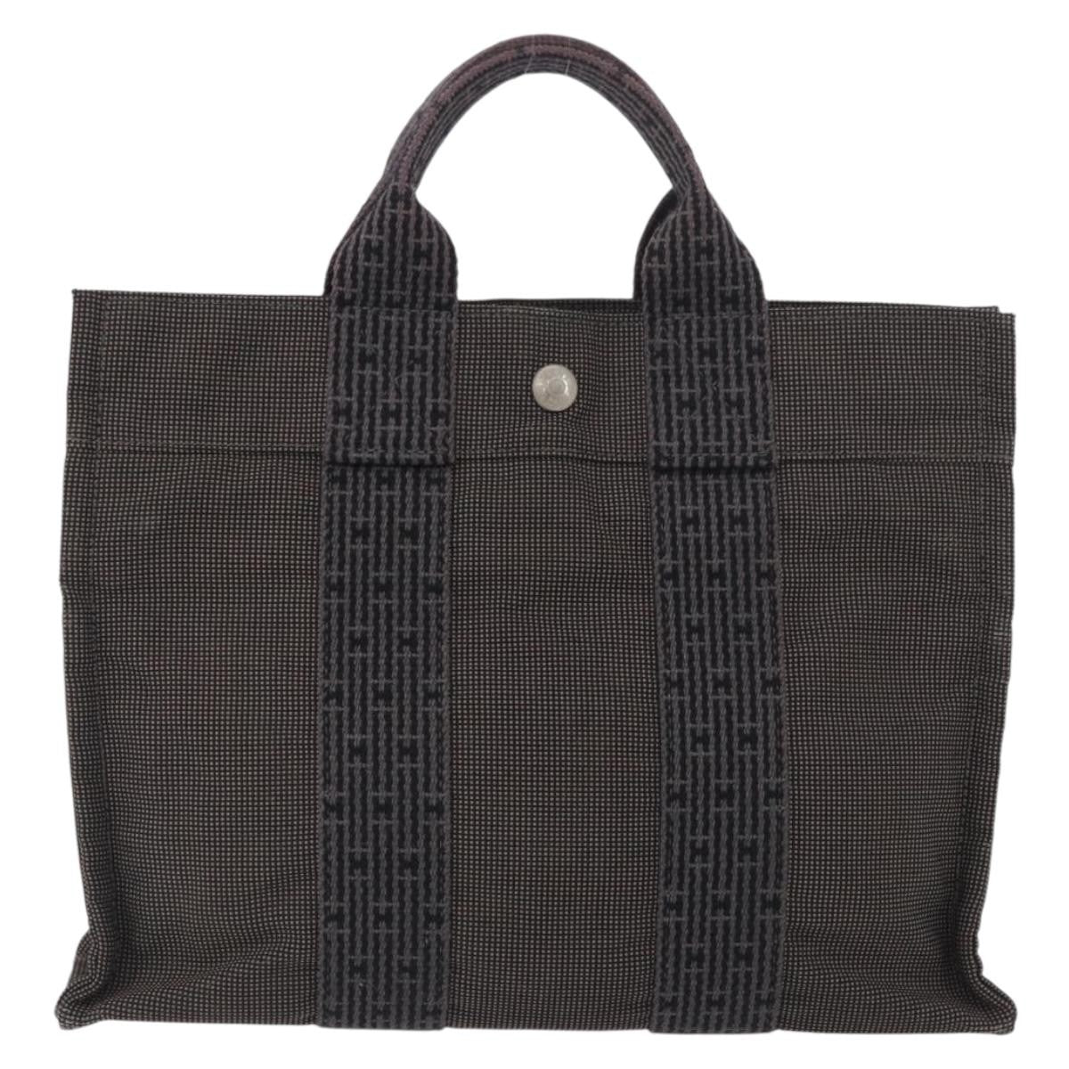Hermes Fourre-Tout Herline Canvas Gray Canvas Tote Bag Bag (Authentic Pre-Loved)