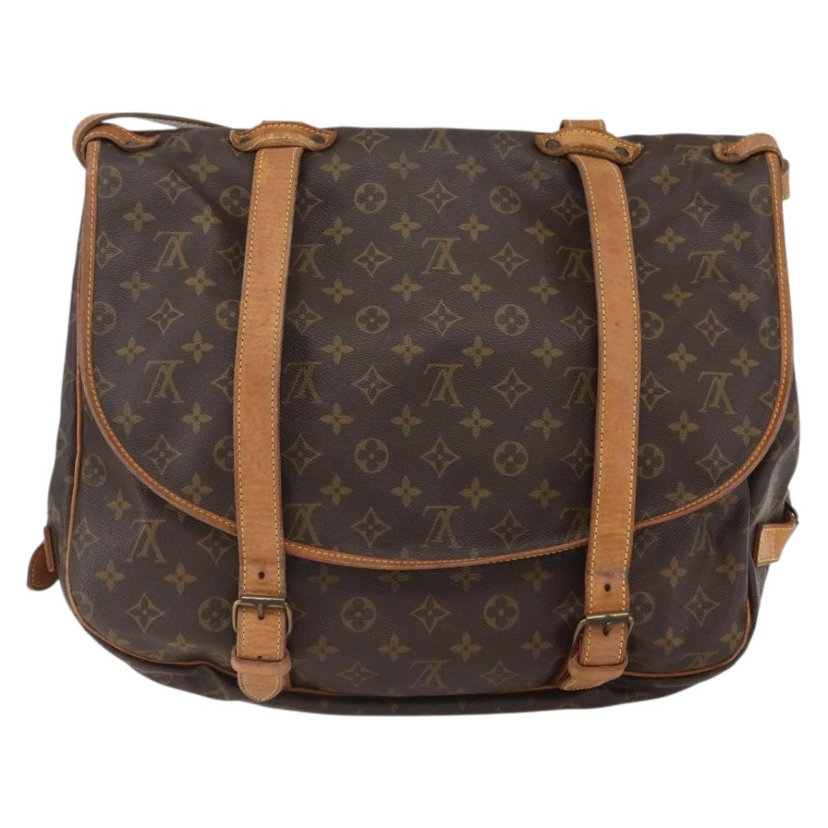 Louis Vuitton Louis Vuitton Saumur Handbag Monogram Canvas Brown Canvas Shoulder Bag Bag (Pre-Loved)