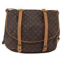 Louis Vuitton Louis Vuitton Saumur Handbag Monogram Canvas Brown Canvas Shoulder Bag Bag (Pre-Loved)