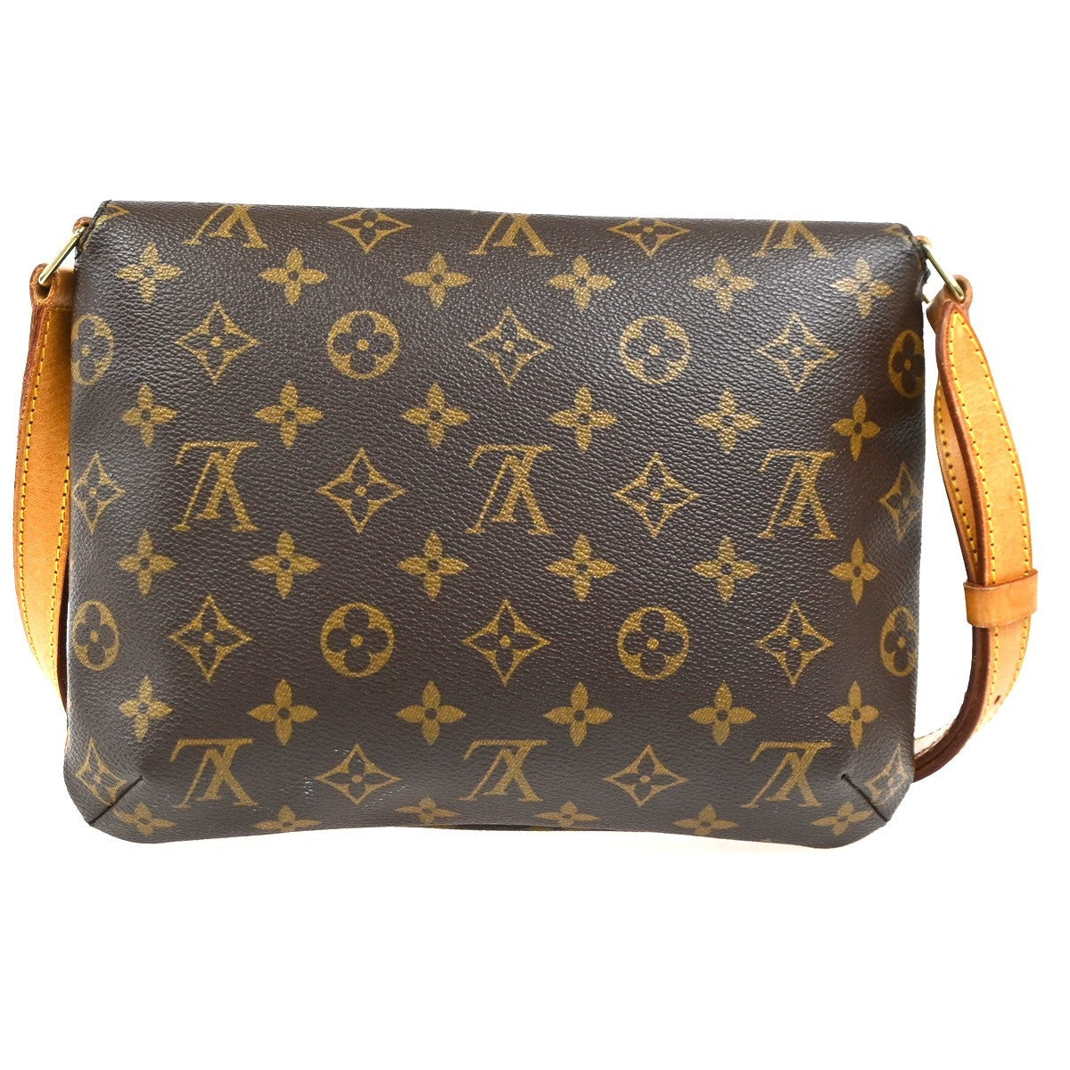 Louis Vuitton Musette Tango Handbag Monogram Canvas Brown Canvas Shoulder Bag Bag (Authentic Pre-Loved)