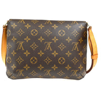 Louis Vuitton Musette Tango Handbag Monogram Canvas Brown Canvas Shoulder Bag Bag (Authentic Pre-Loved)