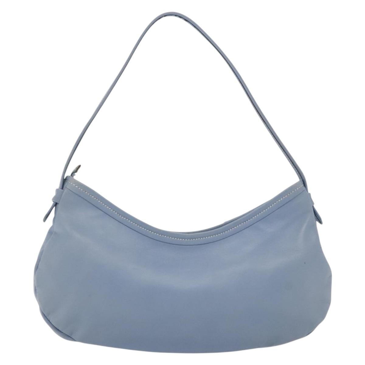 Salvatore Ferragamo Vala Shoulder Bag Leather Blue Leather Shoulder Bag Bag (Authentic Pre-Loved)