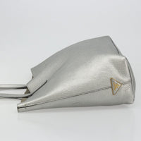 Prada Prada Vintage Tote Leather Silver Leather Tote Bag Bag (Authentic Pre-Loved)
