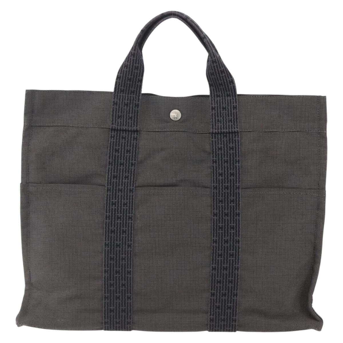 Hermes Fourre-Tout Herline Canvas Gray Canvas Tote Bag Bag (Authentic Pre-Loved)