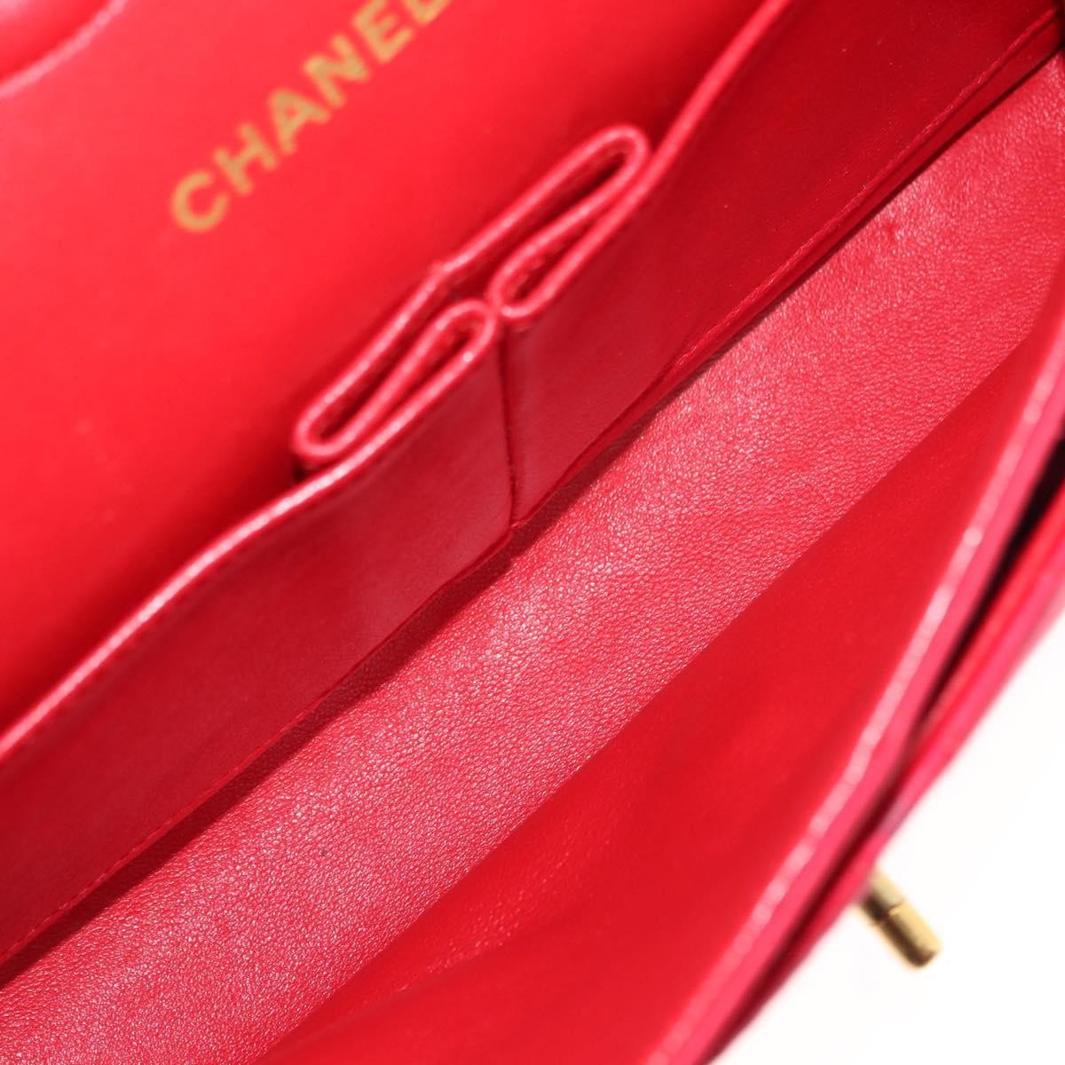 Chanel Timeless - Classic Double Flap Bag Quilted Satin Red Satin Shoulder Bag Bag (Pre-Loved)
