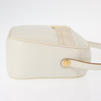 Salvatore Ferragamo Vala Shoulder Bag Leather White Leather Shoulder Bag Bag (Pre-Loved)