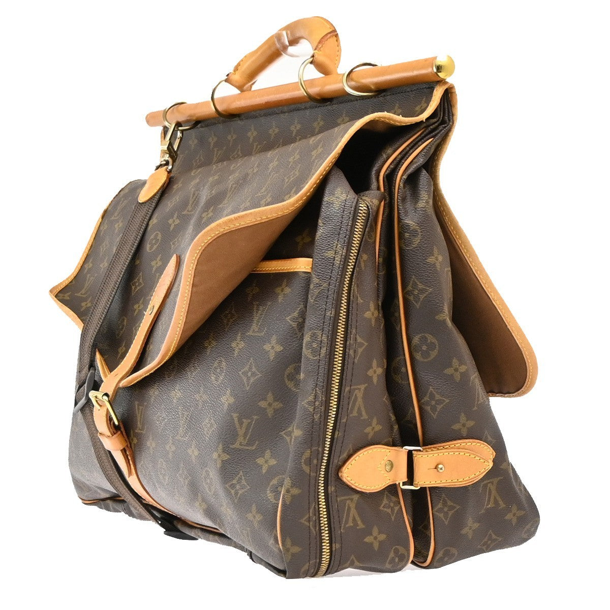 Louis Vuitton Louis Vuitton Sac Chasse Hunting Bag Monogram Canvas Brown Canvas Travel Bag Bag (Authentic Pre-Loved)