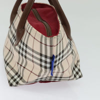 Burberry Nova Check Blue Label Nylon Beige Nylon Tote Bag Bag (Authentic Pre-Loved)