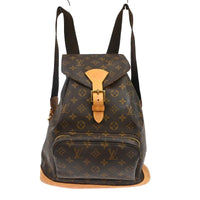 Louis Vuitton Vintage Montsouris Backpack Monogram Canvas Brown Canvas Backpack Bag (Authentic Pre-Loved)